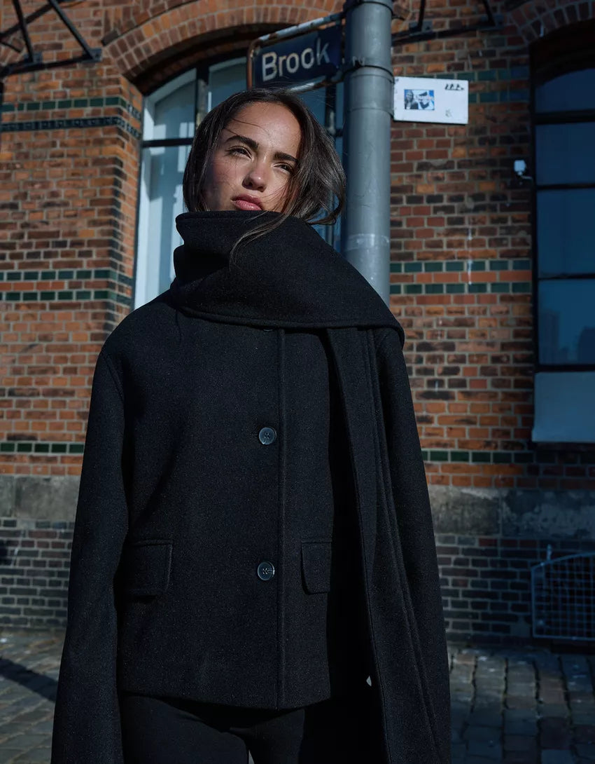 STAND-COLLAR SHORT COAT