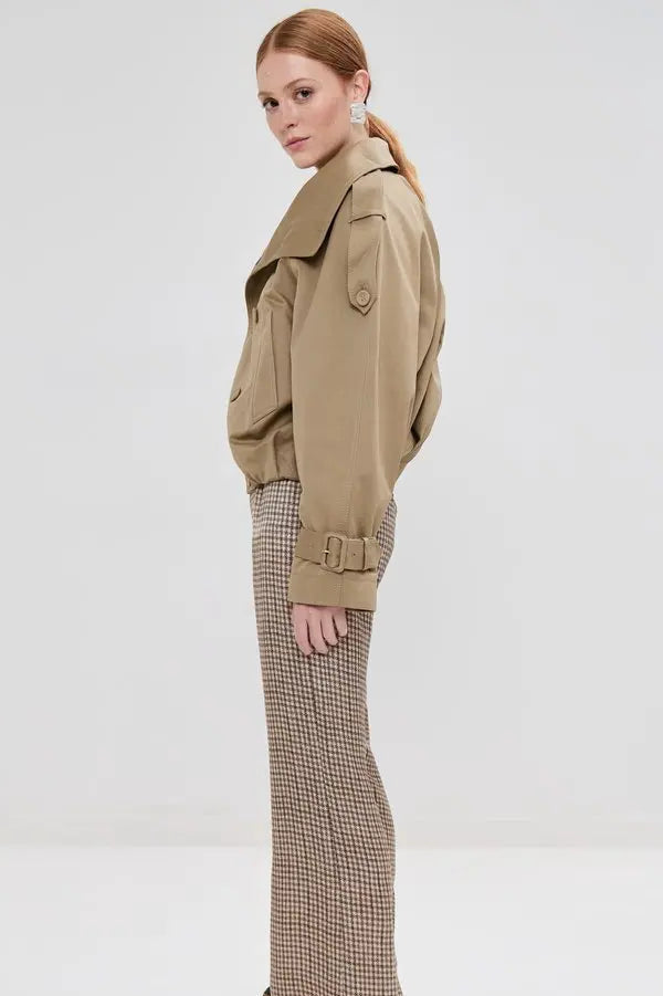 CROPPED TRENCH COAT
