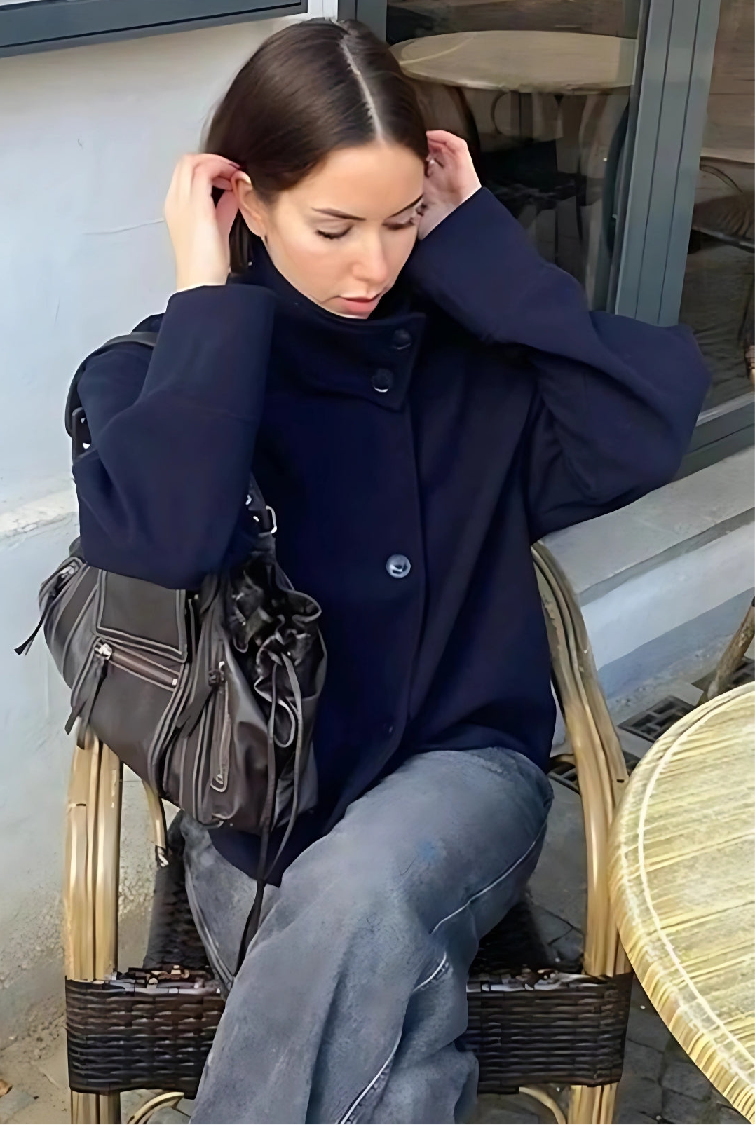 STAND-COLLAR SHORT COAT